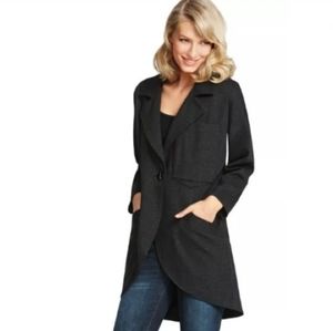 CAbi long gray lisbon topper jacket
